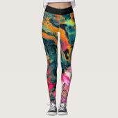 Abstracte Lava Leggings (Voorkant)