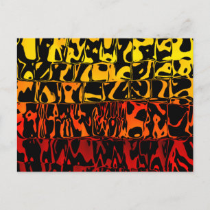 Abstracte Lava Swirl Squared Briefkaart