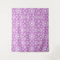 Abstracte lavendel White Kaleidoscope Wall Tapestr