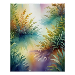 Abstracte Leaf Poster Achtergrond Behang Tree Art Perfect Poster