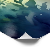 Abstracte Leaf Poster Achtergrond Behang Tree Art Perfect Poster (Hoek)