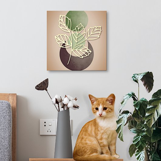 Abstracte lederen botany folie afdrukken