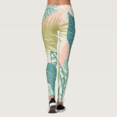 Abstracte lederpatroonleggings leggings (Achterkant)