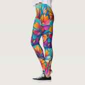 Abstracte Leggings bloemen (Links)