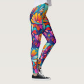 Abstracte Leggings bloemen (Rechts)