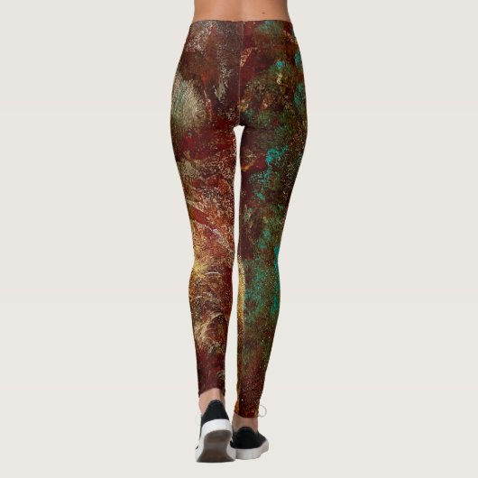 Abstracte Leggings koper (Achterkant)