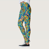 abstracte leggings levendig tijgerkoppatroon (Links)
