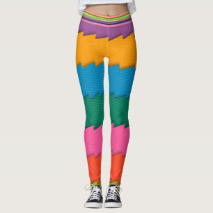 Abstracte Leggings met meerdere kleuren