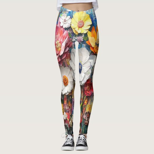 Abstracte Leggings van Floral (Voorkant)