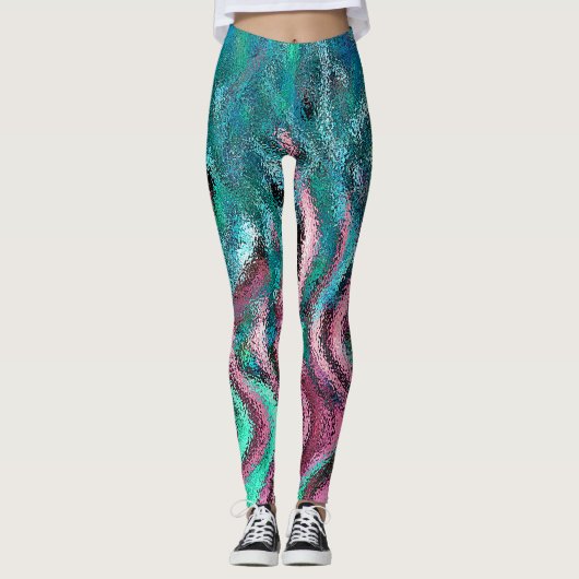 Abstracte leggings van kunstenaar Kevin Dailey. (Voorkant)