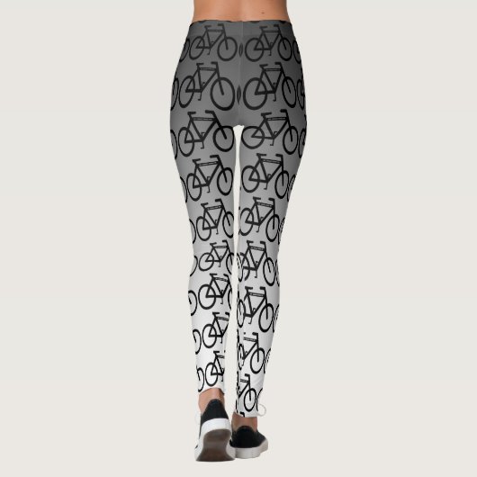 Abstracte Leggings voor Black Silver Metallic Bicy (Achterkant)