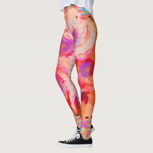 Abstracte Leggings voor ontwerper in Oranje kleure (Links)