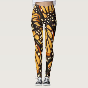Abstracte Leggings voor Oranje zwarte zwarte vlind