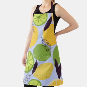 Abstracte Lemon Limoen Citrus Pattern Print Schort