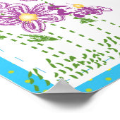 Abstracte Lente Bloemen Poster (Hoek)