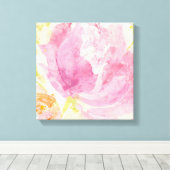 Abstracte lente-Florals Canvas Afdruk (Insitu (Houten vloer))