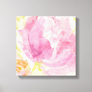 Abstracte lente-Florals Canvas Afdruk
