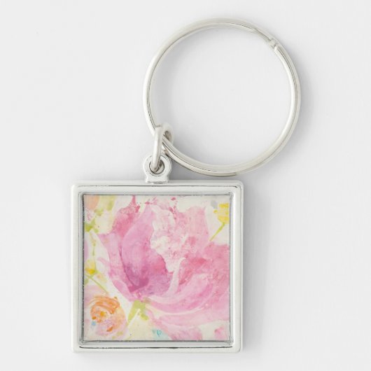 Abstracte lente-Florals Sleutelhanger (Voorkant)