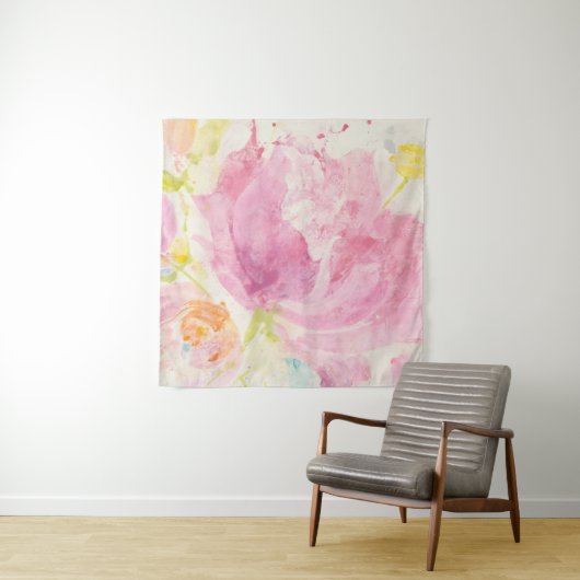 Abstracte lente-Florals Wandkleed (In Situ (horizontaal))