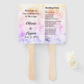 Abstracte lente kleuren bruiloft partij lijst handwaaier (Voorkant en achterkant)