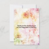 Abstracte lente kleuren gelukkig paar dank u bedankkaart (Achterkant)