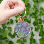 Abstracte lentescrocus Premier Key Ring Sleutelhanger (Hand)