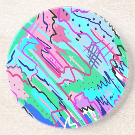 Abstracte lenteslag zandsteen onderzetter (Voorkant)