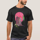 Abstracte leopard Jaguar Glitch Vaporwave T-shirt (Voorkant)