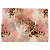 Abstracte Leopard Print Grote Gift Bag Groot Cadeauzakje (Achterkant)