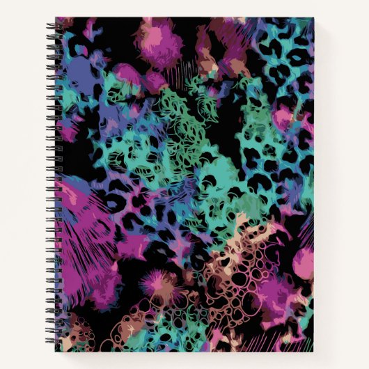 Abstracte leopardafdruk notitieboek (Voorkant)