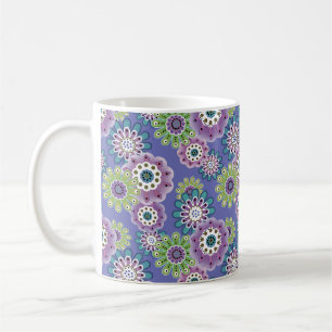 Abstracte leuke cartoon bloemen bloemrijk kinderen koffiemok
