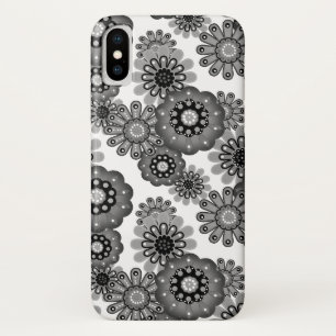 Abstracte leuke cartoons bloemen florale kinderen iPhone x hoesje