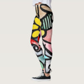 Abstracte Leuke kleurrijke Leggings (Links)