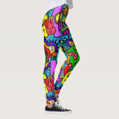 Abstracte leuke kleurrijke Leggings (Rechts)