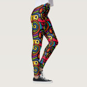 Abstracte leuke kleurrijke Leggings (Rechts)