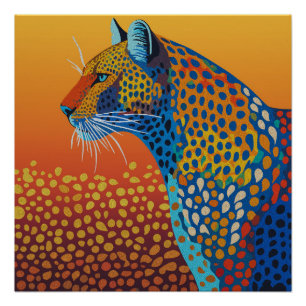 Abstracte Leuke Luipaard Kunst Perfect Poster
