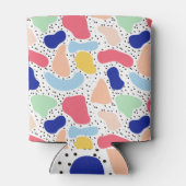 Abstracte leuke moderne kinder zomervormen blikjeskoeler (Achterkant)