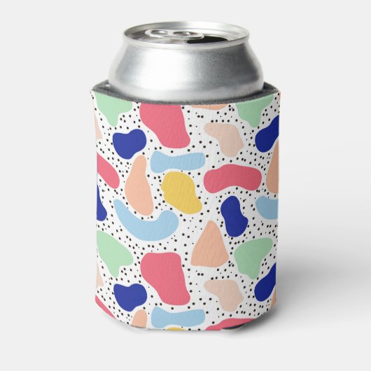 Abstracte leuke moderne kinder zomervormen blikjeskoeler (Blikje Achterkant)