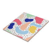 Abstracte leuke moderne kinder zomervormen tegeltje (Zijkant)