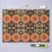 Abstracte levendige bloemen Decoupage Tissuepapier (Craft)