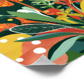 Abstracte levendige bloemenkunst poster (Hoek)