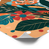 Abstracte levendige bloemenkunst poster (Hoek)