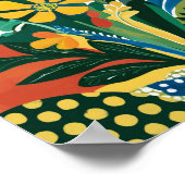 Abstracte levendige bloemenkunst poster (Hoek)