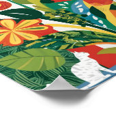 Abstracte levendige bloemenkunst poster (Hoek)