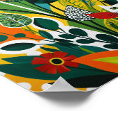 Abstracte levendige bloemenkunst poster (Hoek)