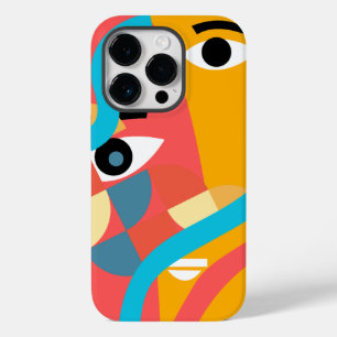 Abstracte levendige kleur gezichtskunst iPhone hoe Case-Mate iPhone 14 Pro Hoesje