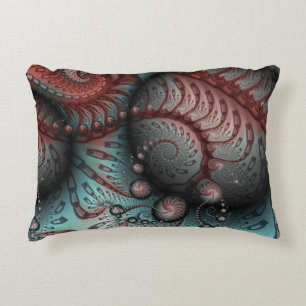 Abstracte Levensechte Fantasie Fractale Kunst Brui Accent Kussen