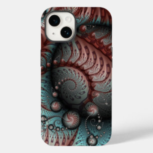 Abstracte Levensechte Fantasie Fractale Kunst Brui Case-Mate iPhone 14 Hoesje