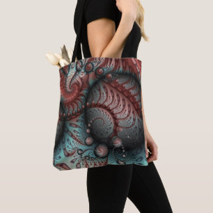 Abstracte Levensechte Fantasie Fractale Kunst Brui Draagtas