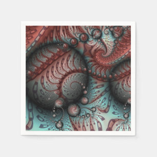 Abstracte Levensechte Fantasie Fractale Kunst Brui Servet